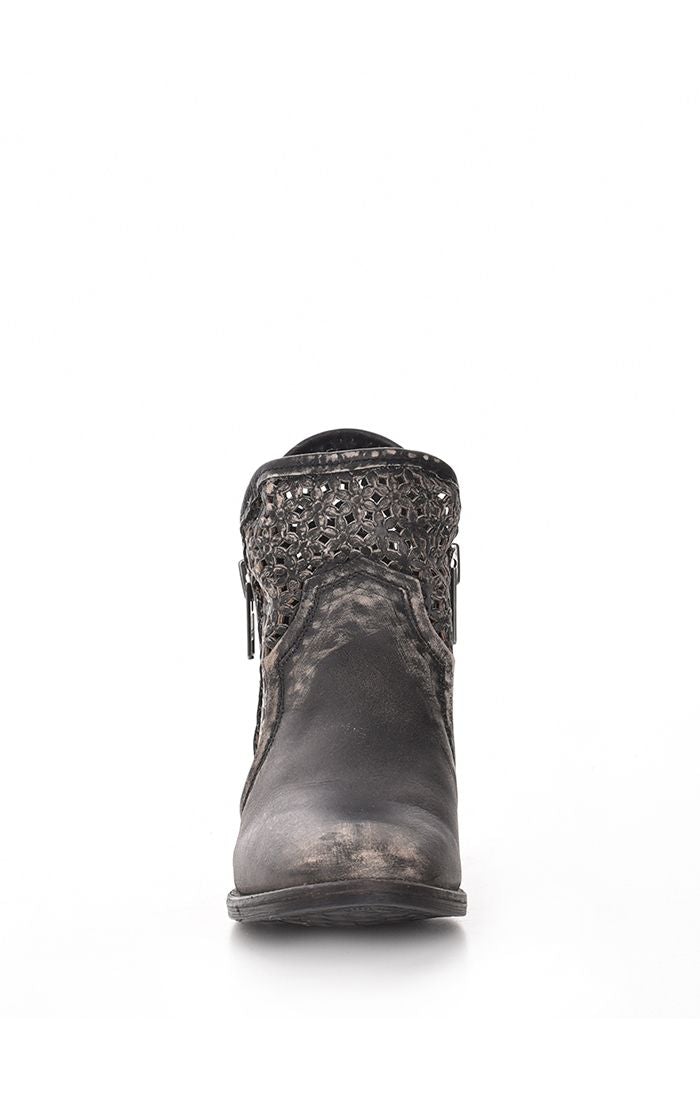Q0001 - Circle G grey fashion western leather ankle boots for women-Kuet.us