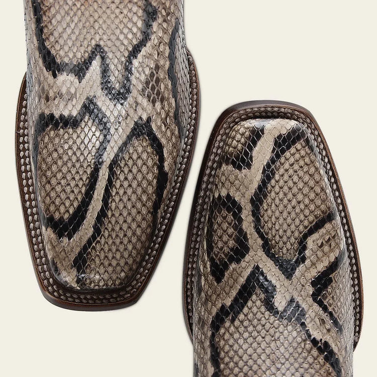 1F3VPM - Cuadra Brown Western Python Skin Rodeo Boot for Woman