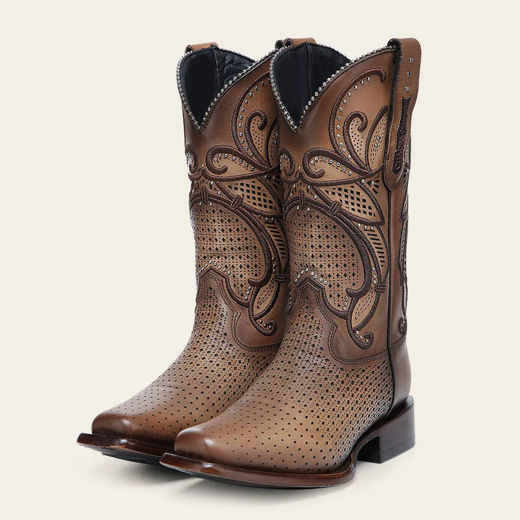 1F3WRS - Cuadra Honey Western Cowhide Leather Rodeo Boot for Woman