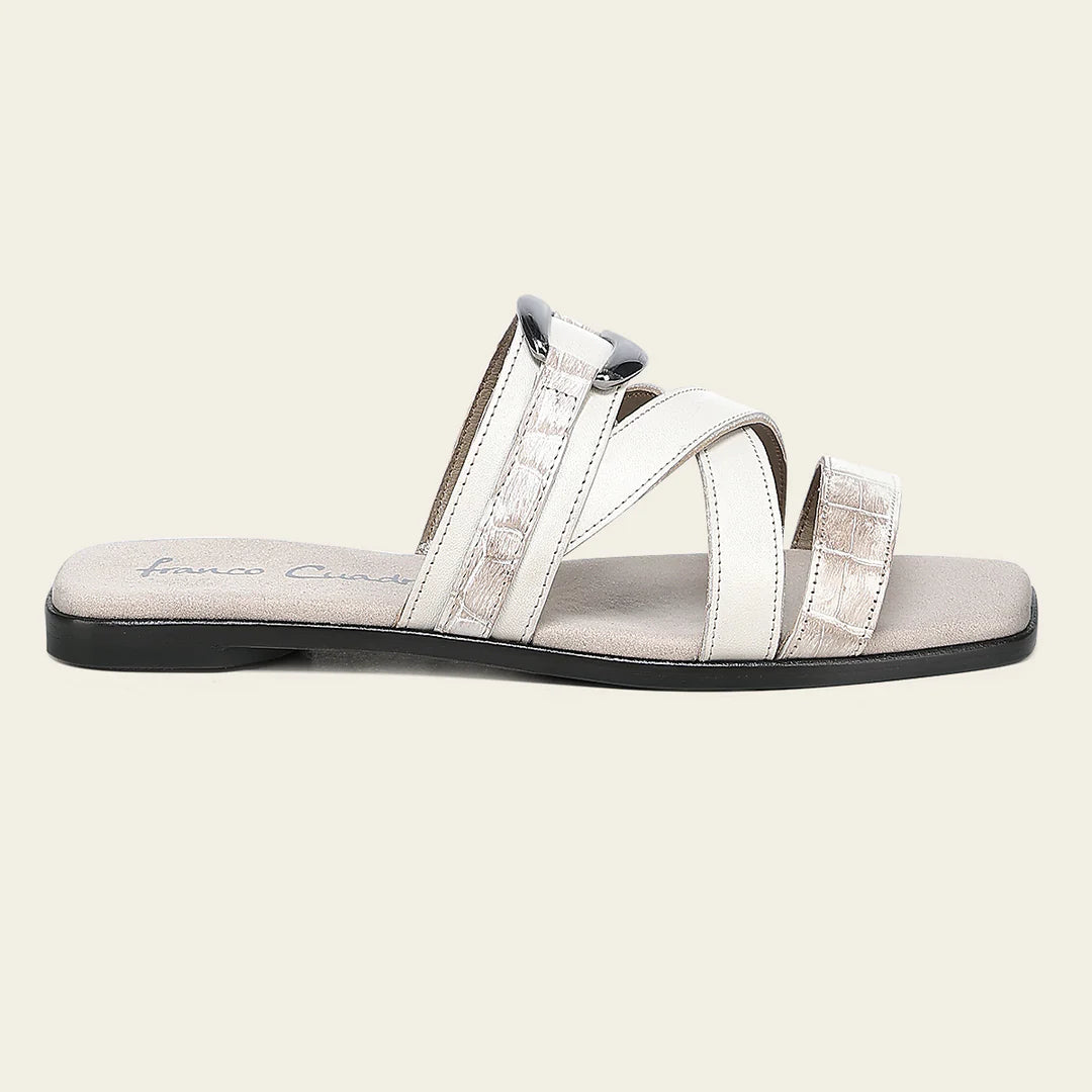 02HNCRR - beige python sandals for women