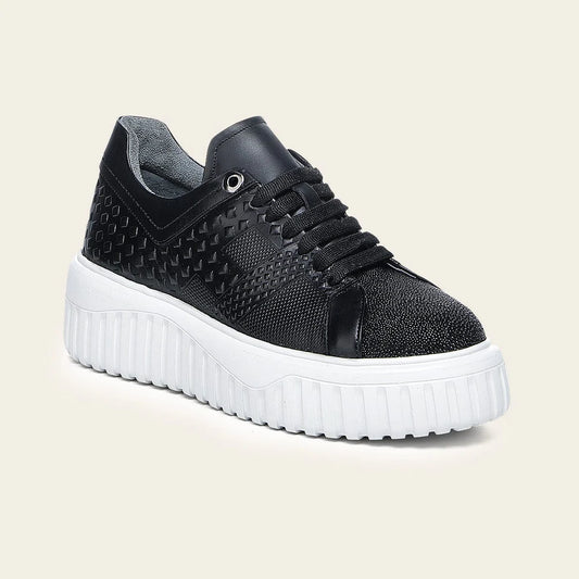 02LMTTS - Cuadra Black Stingray Sneakers for Women