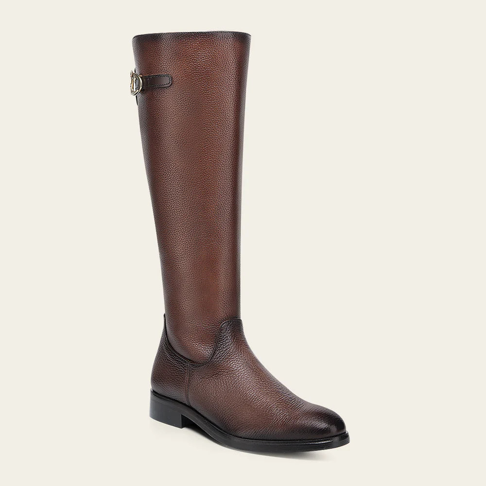 08TVNTO - Cuadra Honey Casual Riding Deer Leather Knee-High Boots for Women