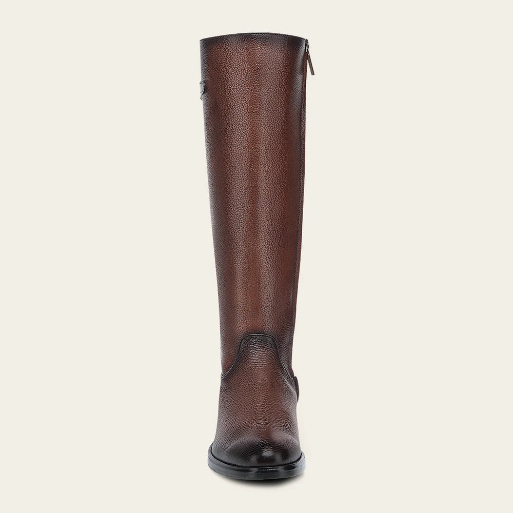 08TVNTO - Cuadra Honey Casual Riding Deer Leather Knee-High Boots for Women