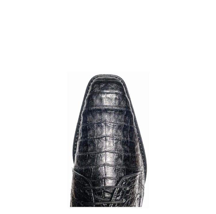 0E1FWFW - Cuadra black fashion dress caiman leather derby shoes for men-Kuet.us