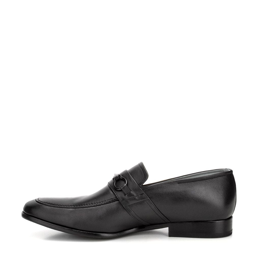 0X1RIRI - Cuadra black casual dress calfskin leather bit loafer shoes for men-Kuet.us