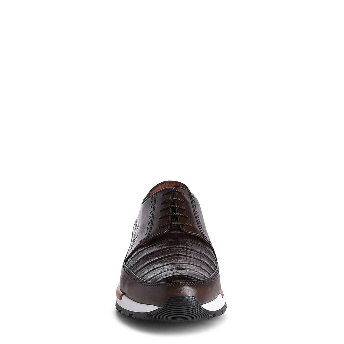 127CWTS - Cuadra chocolate casual fashion caiman derby sneakers for men-FRANCO CUADRA-Kuet-Cuadra-Boots