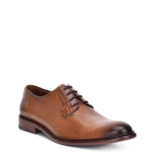 13UTSPJ - Cuadra tobacco casual perforated leather derbies for men-Kuet.us