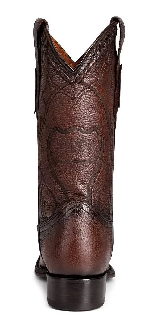 1B1NVE - Cuadra Chestnut Dress Cowboy Deer Leather Boots for Men