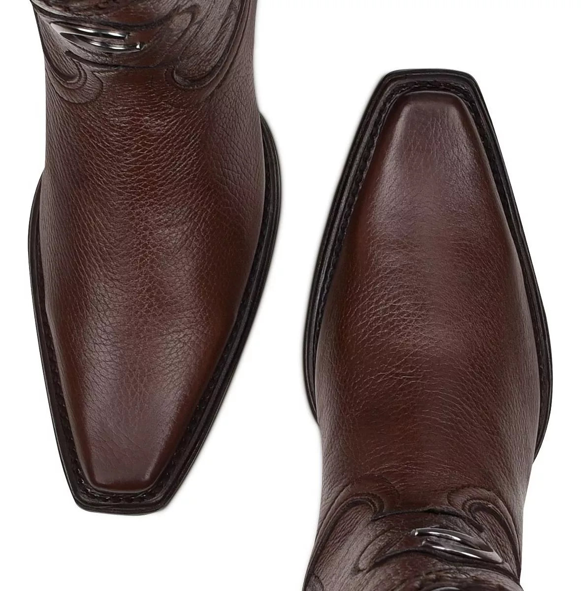 1B1NVE - Cuadra Chestnut Dress Cowboy Deer Leather Boots for Men