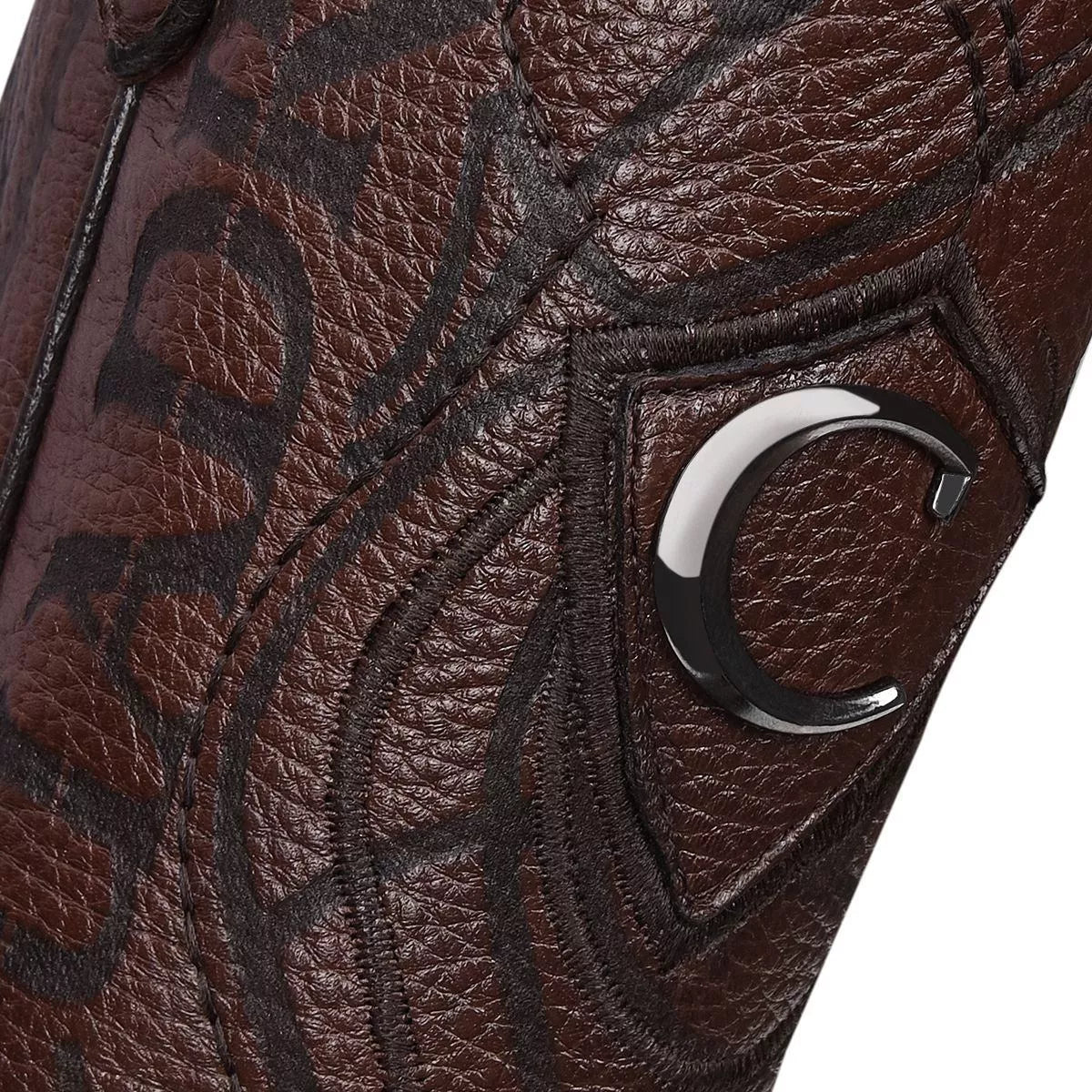1B1NVE - Cuadra Chestnut Dress Cowboy Deer Leather Boots for Men