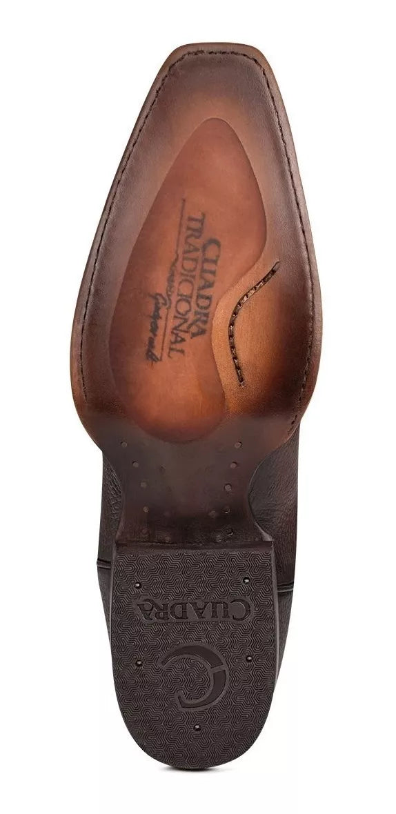 1B1NVE - Cuadra Chestnut Dress Cowboy Deer Leather Boots for Men