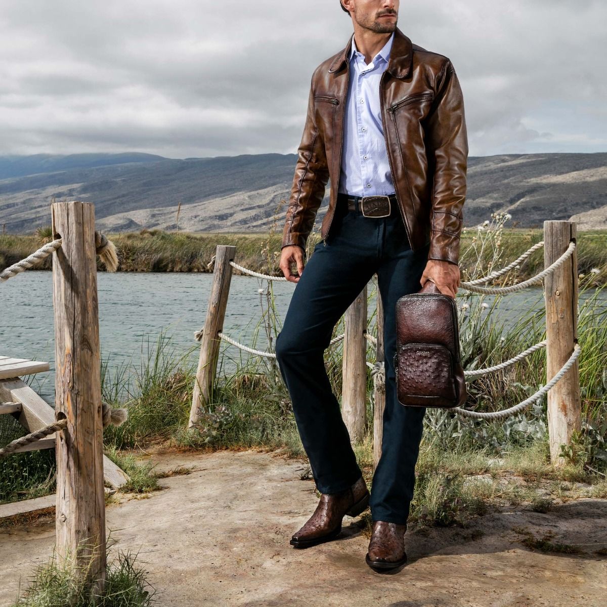 Cuadra Brown dress cowboy Ostrich leather Boots for men 8.5 / CHOCOLATE Cuadra Brown dress cowboy Ostrich leather Boots for men 8.5 / CHOCOLATE