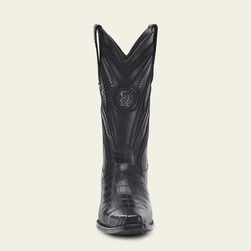 1B2RAL - Cuadra black western cowboy alligator boots for men