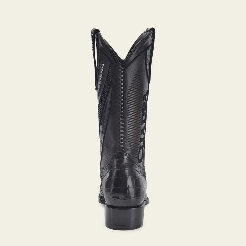 1B2RAL - Cuadra black western cowboy alligator boots for men