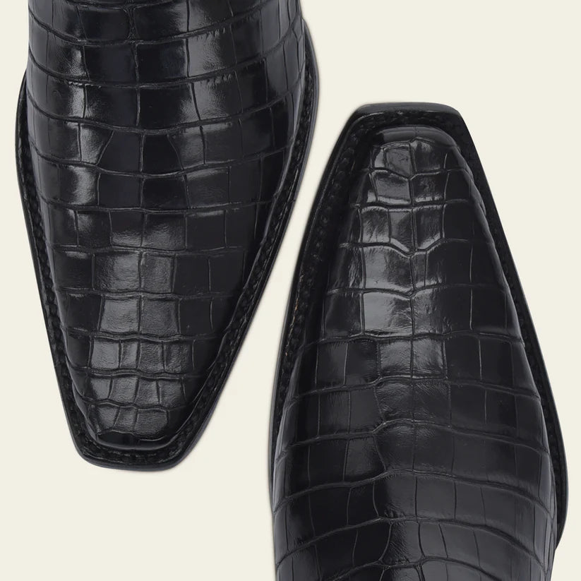 1B2RAL - Cuadra black western cowboy alligator boots for men