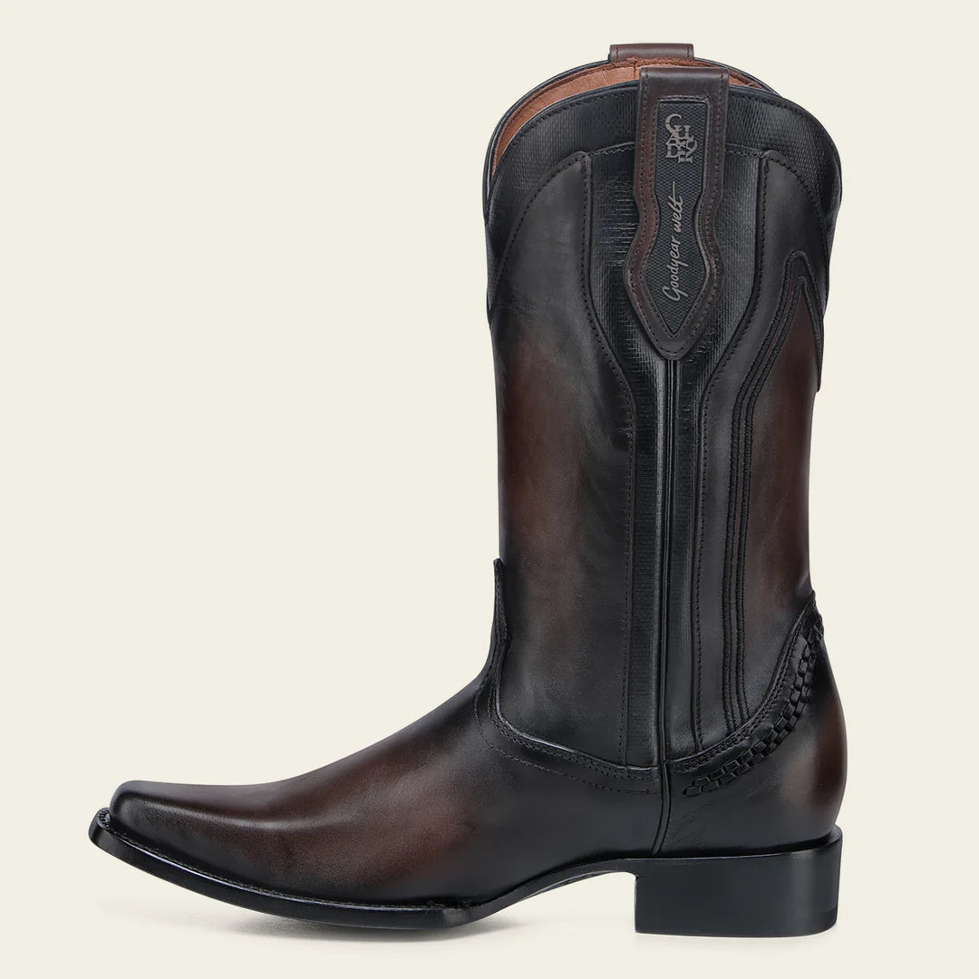 1B2TRS - Cuadra chocolate dress cowboy cowhide leather boots for men