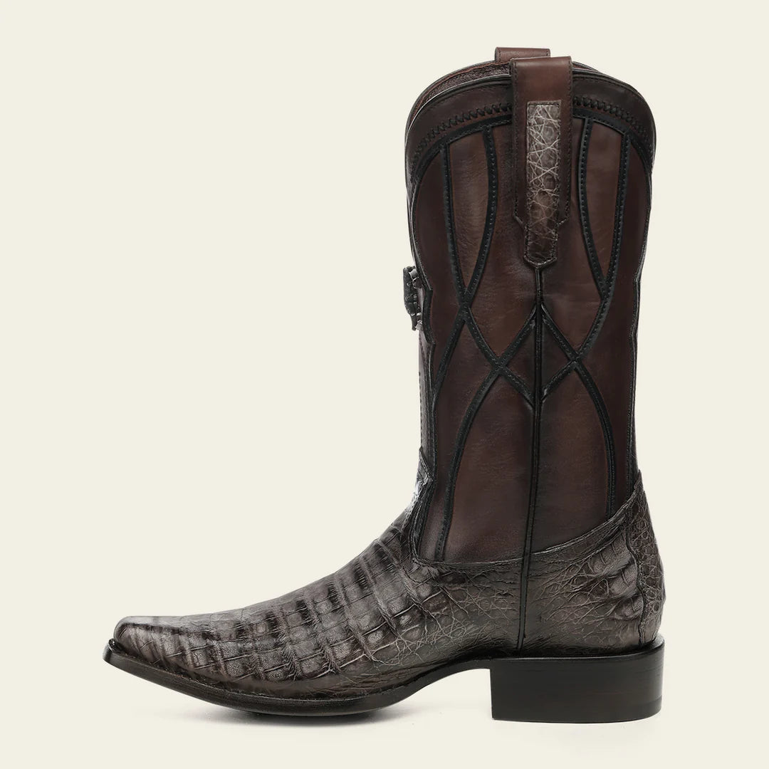 1BT0FY - Cuadra gray dress cowboy caiman leather boots for men