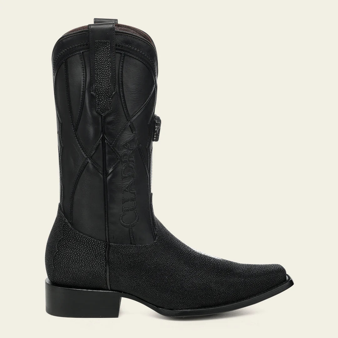 1BT0MA - Cuadra Black Casual Cowboy Stingray Boots for Men