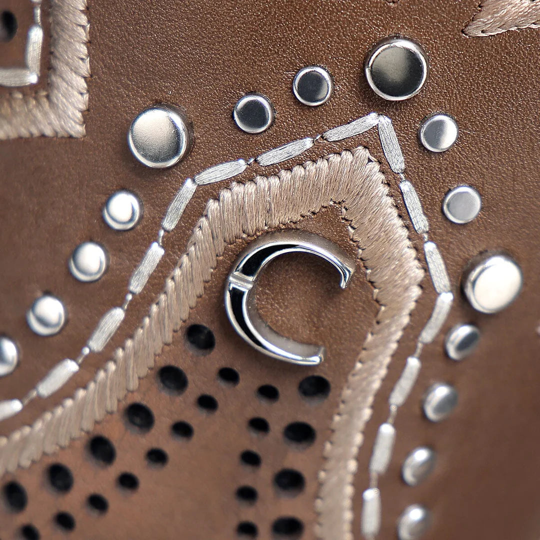 1F3VPM - Cuadra Brown Western Python Skin Rodeo Boot for Woman