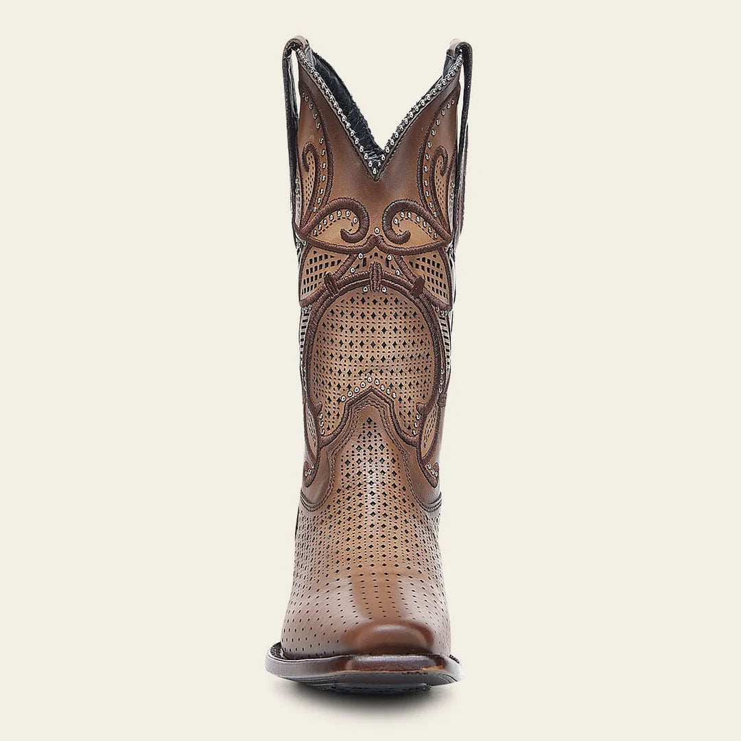 1F3WRS - Cuadra honey western cowhide leather rodeo boot for woman