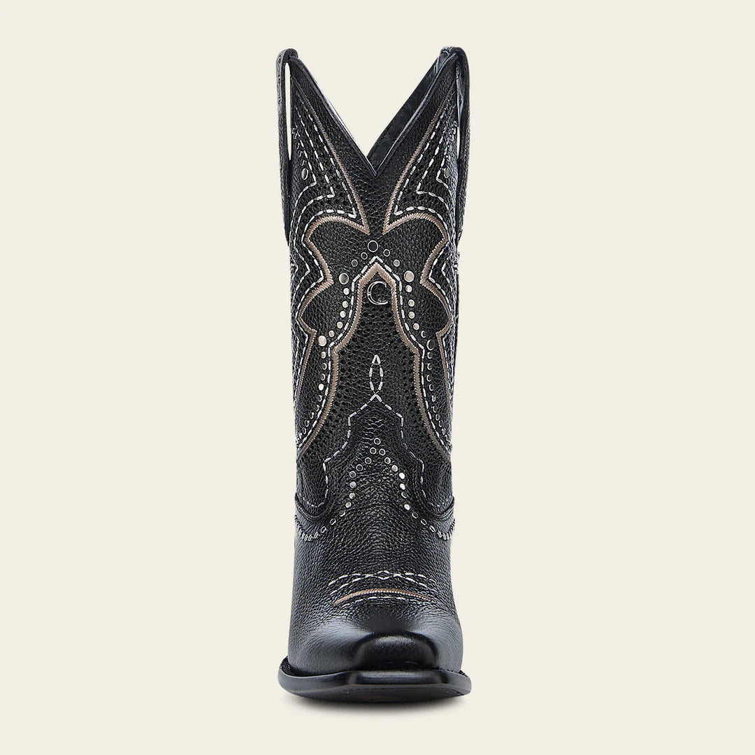 1F3XRS - Cuadra black western cowhide leather rodeo boot for woman