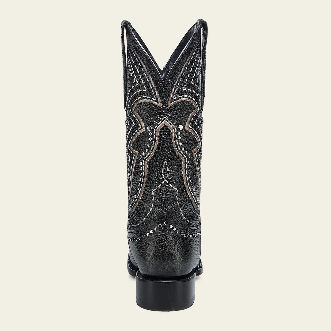 1F3XRS - Cuadra black western cowhide leather rodeo boot for woman