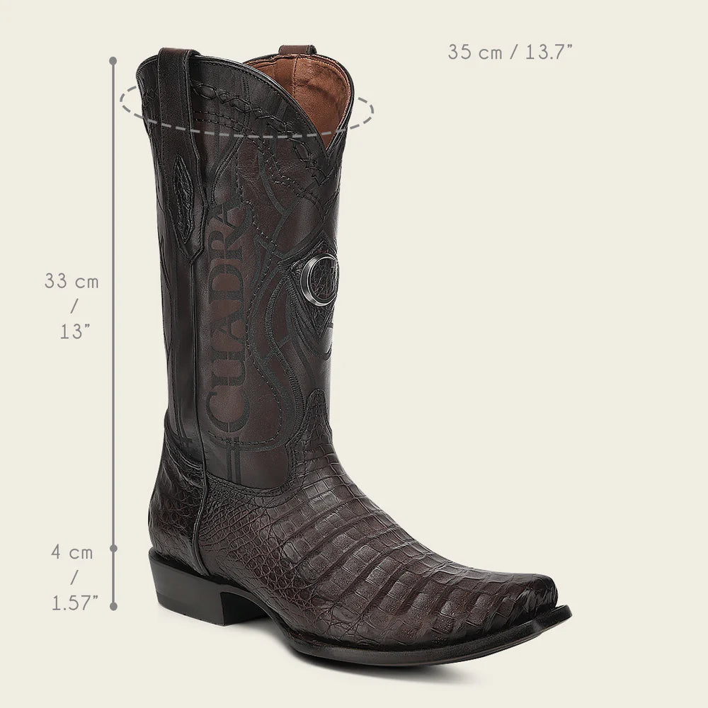 1J1NFY - Cuadra chocolate dress cowboy caiman boots for men