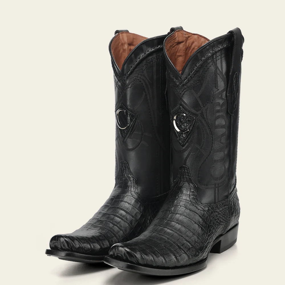 1J1NFY - Cuadra black dress cowboy caiman boots for men