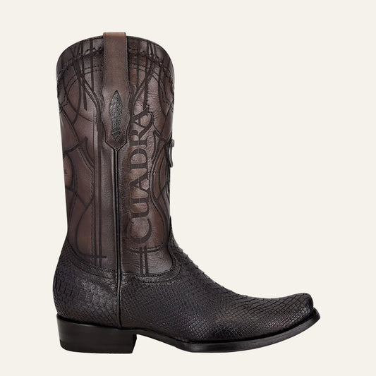 1J1NPH - Cuadra black western cowboy boots python skin boots men-Kuet.us