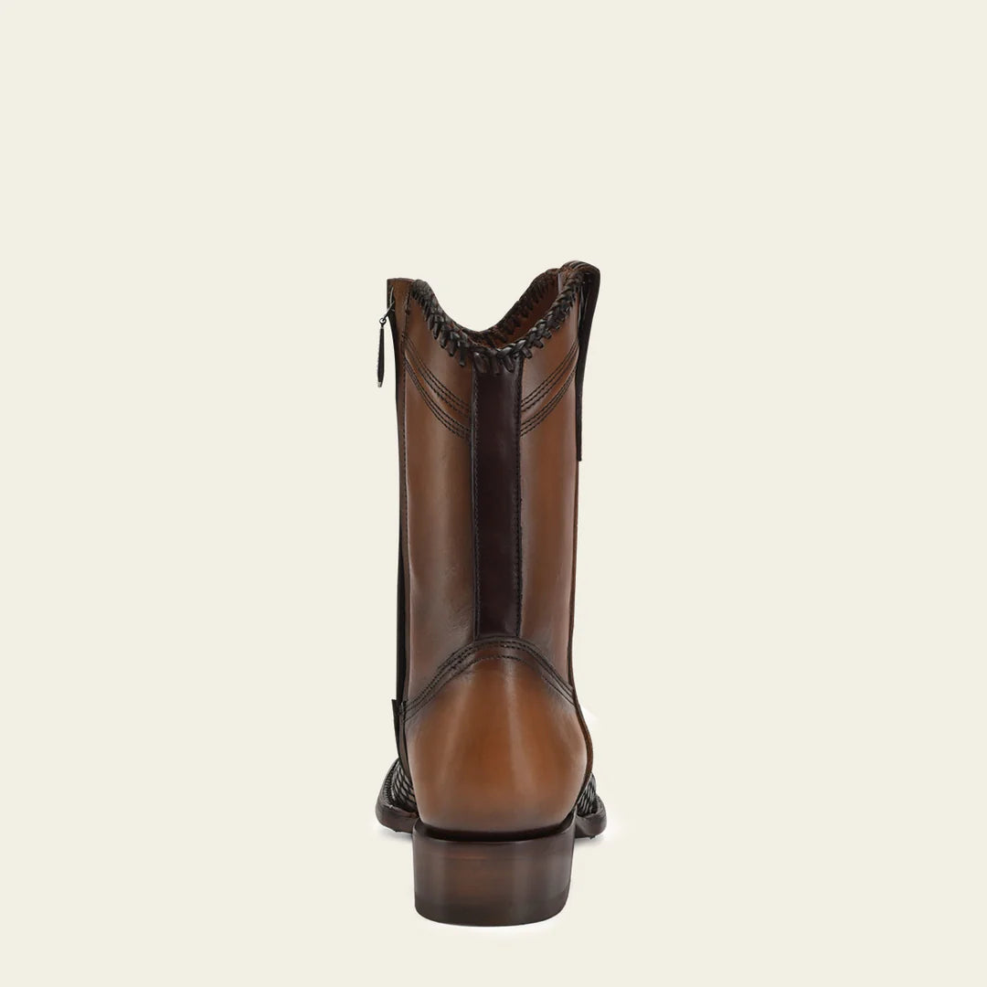 Cuadra honey casual cowboy cowhide Chelsea ankle boots for men