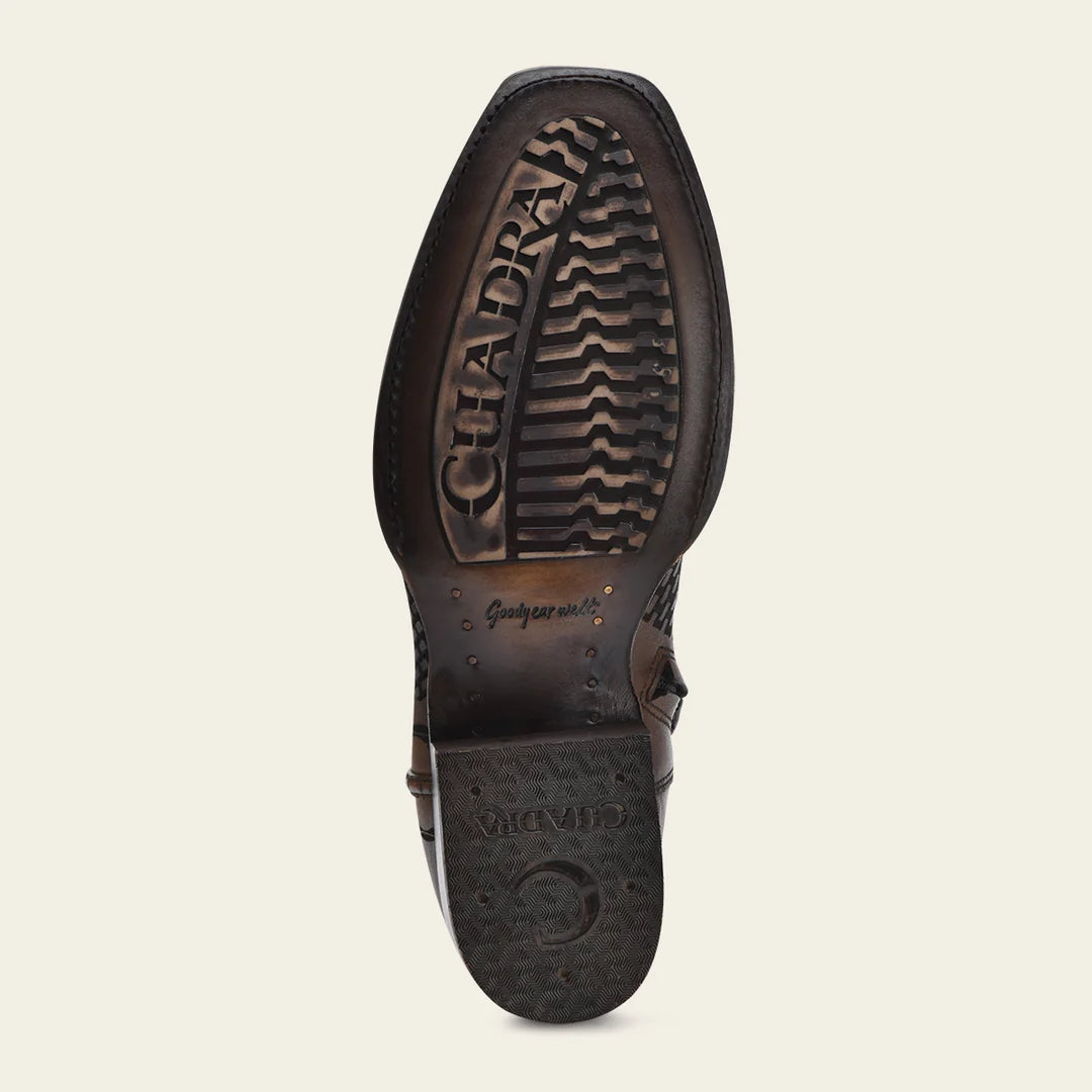 Cuadra honey casual cowboy cowhide Chelsea ankle boots for men