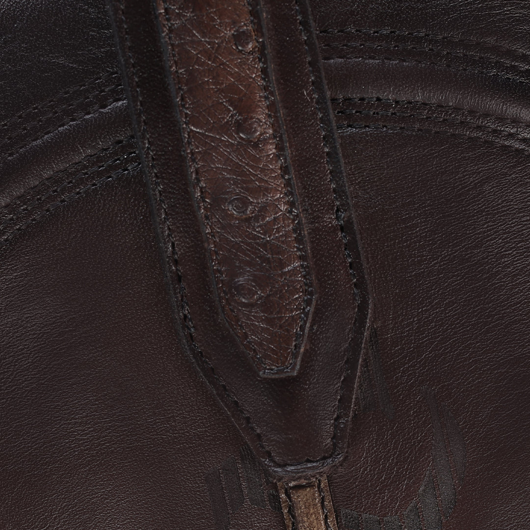 1J3DA1 - Cuadra chocolate dress cowboy ostrich boots for men