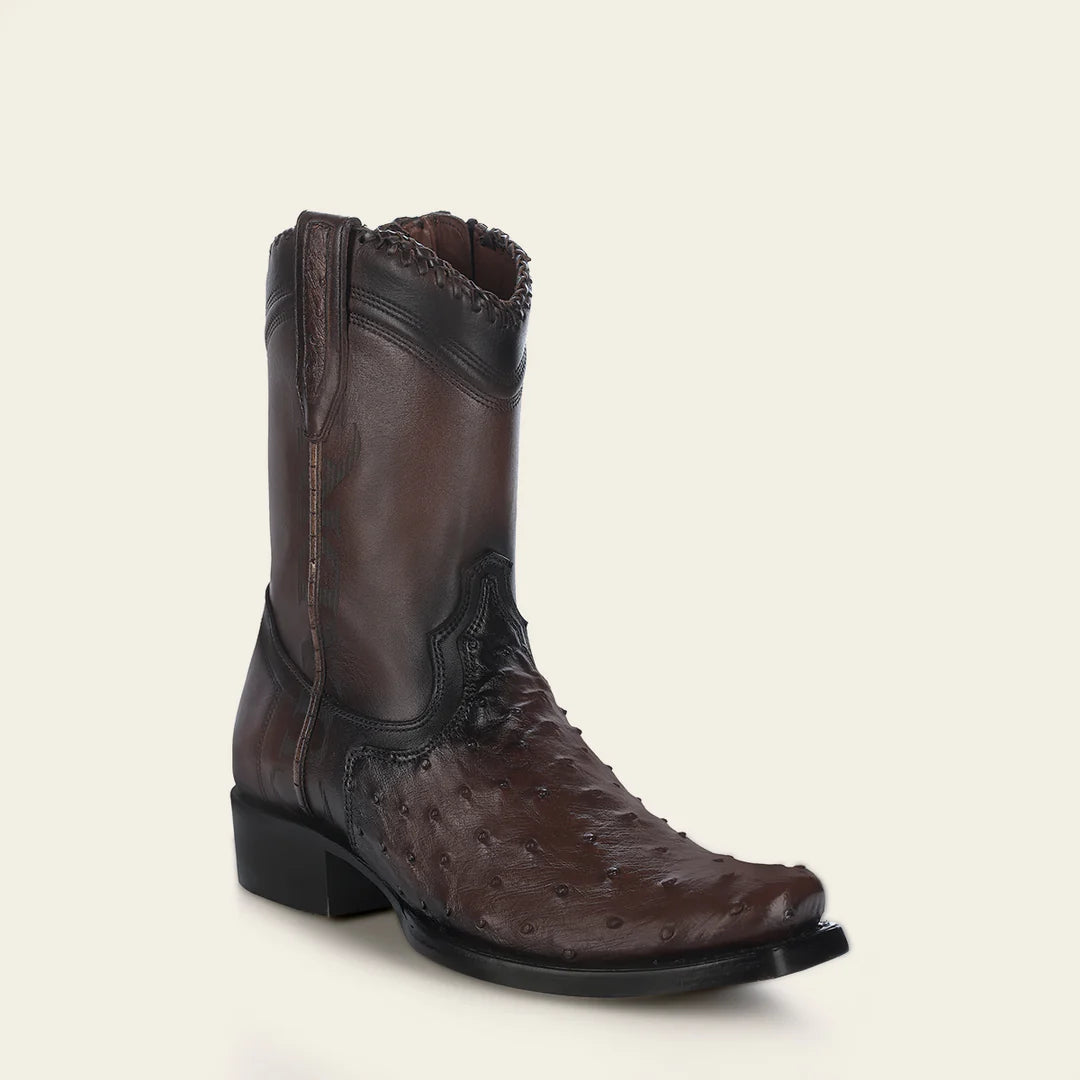 1J3DA1 - Cuadra chocolate dress cowboy ostrich boots for men