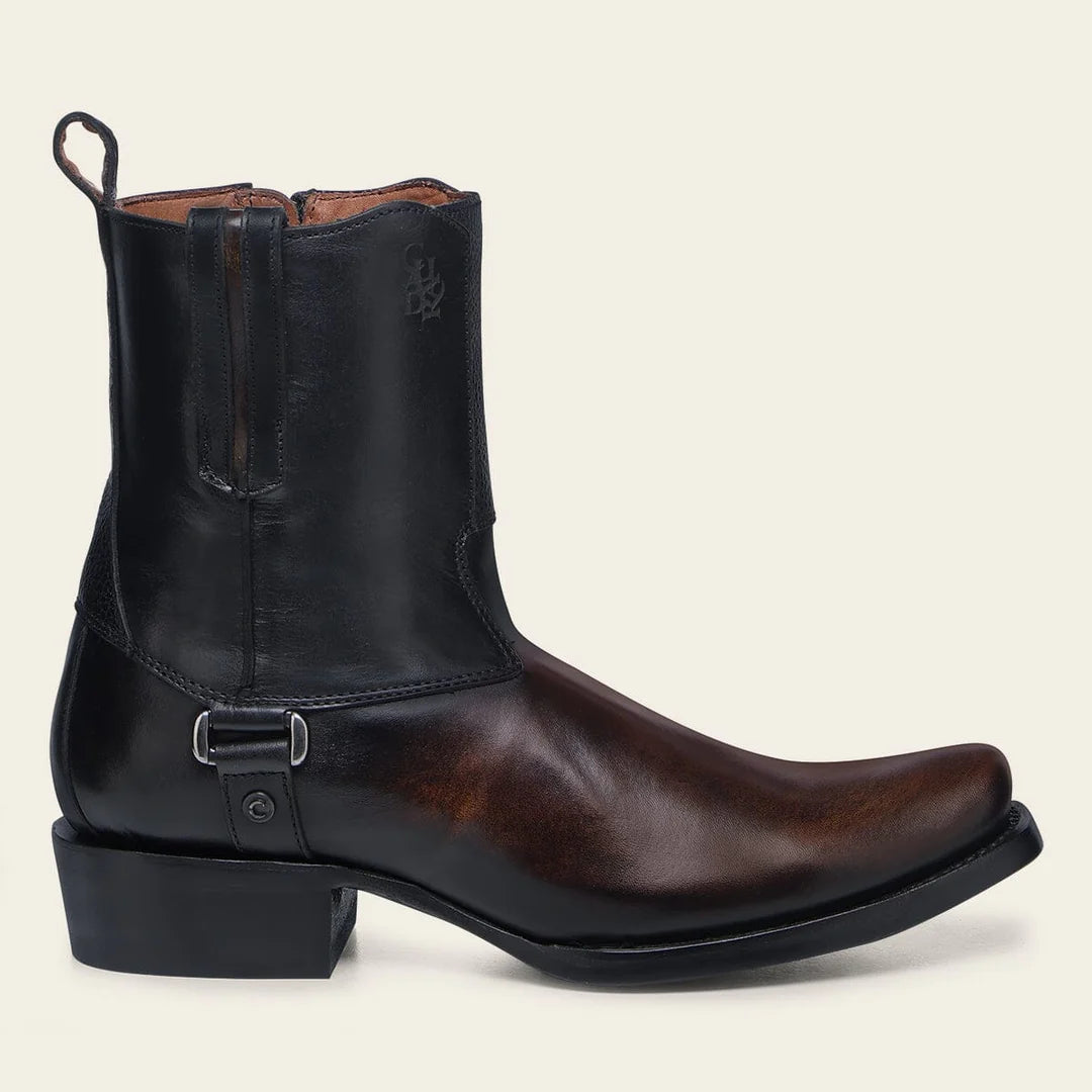 1J3MRS - Cuadra Black Dress Cowboy Cowhide Leather Boots for Men