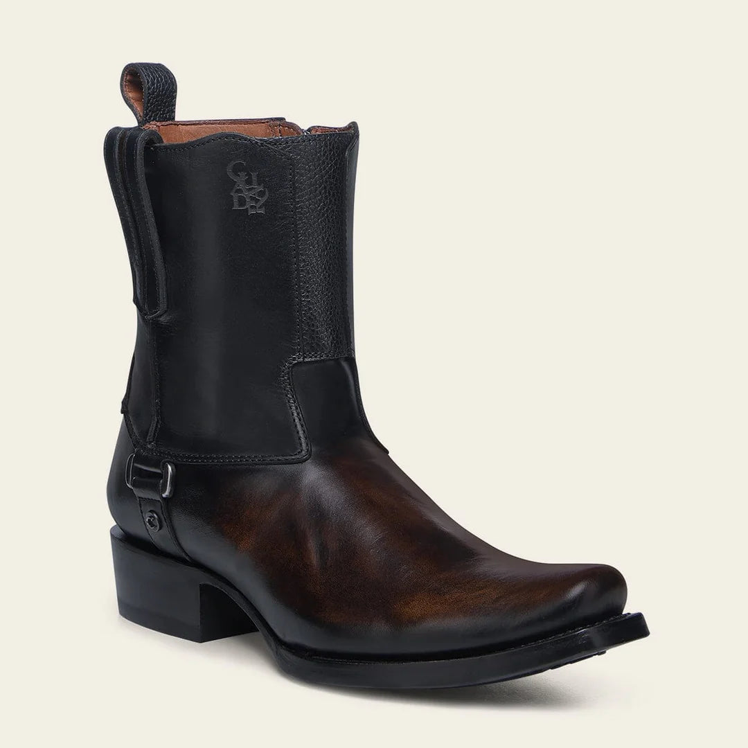 1J3MRS - Cuadra Black Dress Cowboy Cowhide Leather Boots for Men
