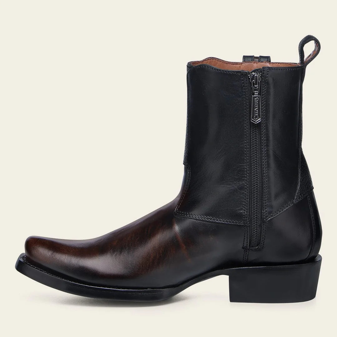 1J3MRS - Cuadra Black Dress Cowboy Cowhide Leather Boots for Men