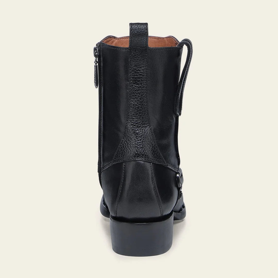 1J3MRS - Cuadra Black Dress Cowboy Cowhide Leather Boots for Men