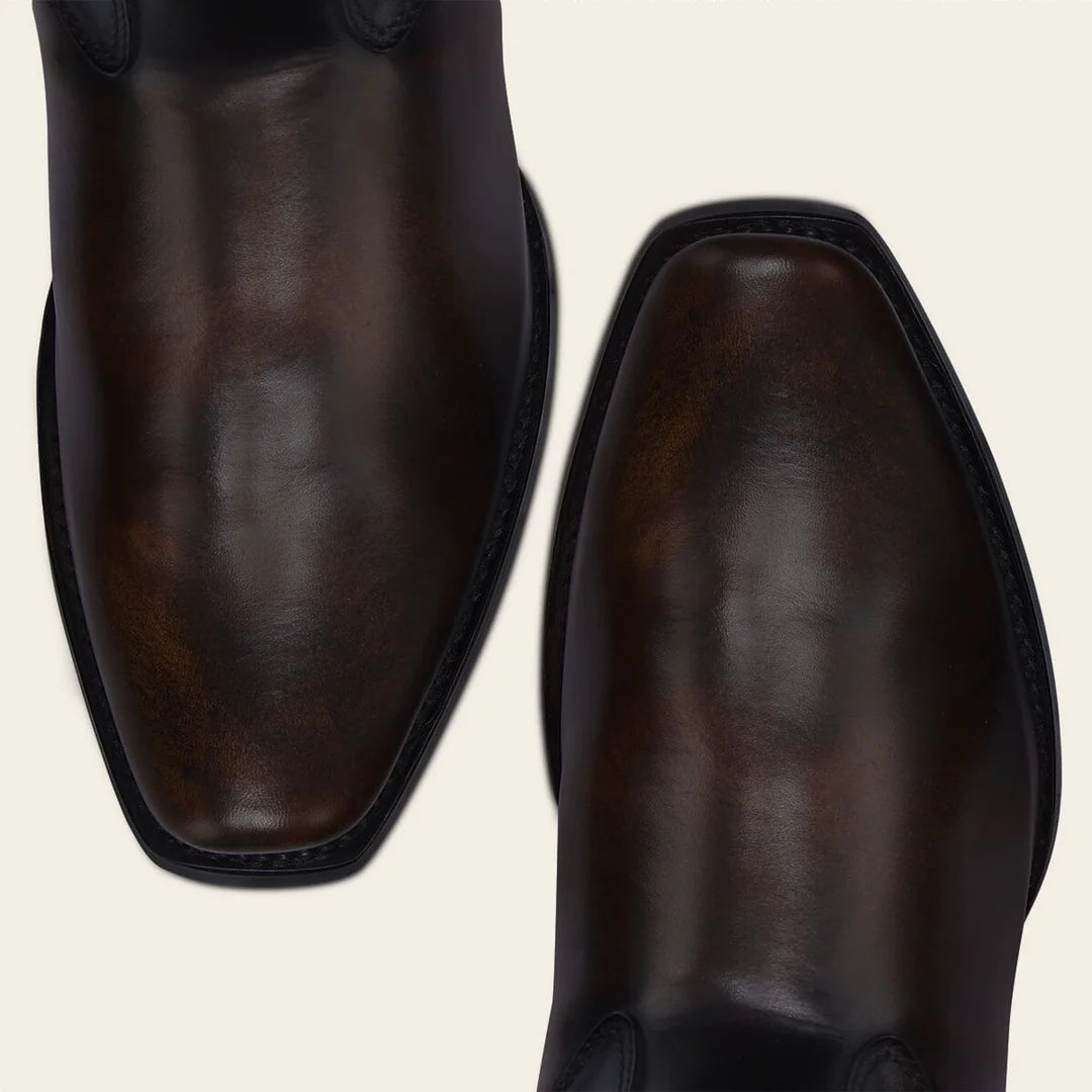 1J3MRS - Cuadra Black Dress Cowboy Cowhide Leather Boots for Men