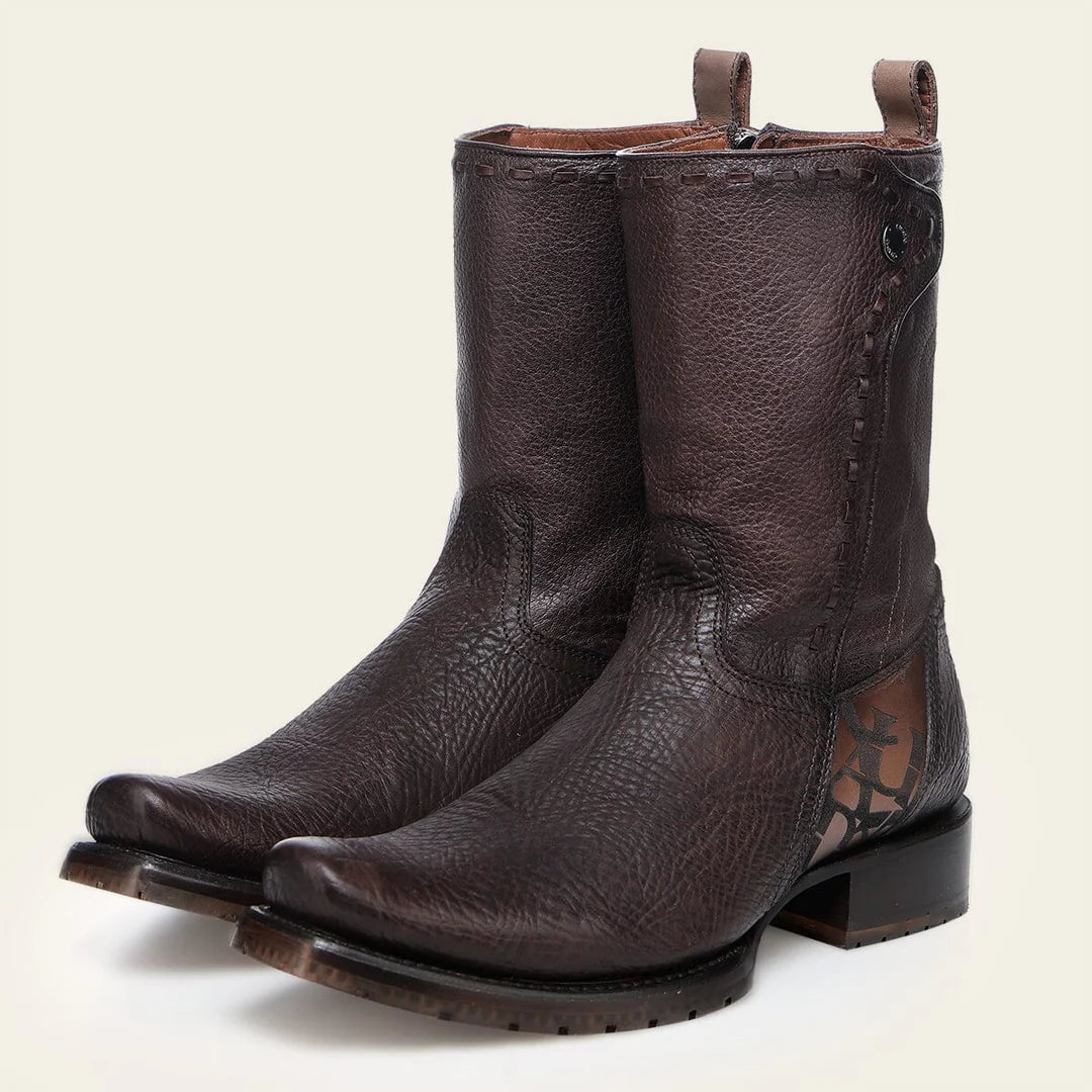 1J3NRS - Cuadra Chocolate Dress Cowboy Cowhide Leather Boots for Men