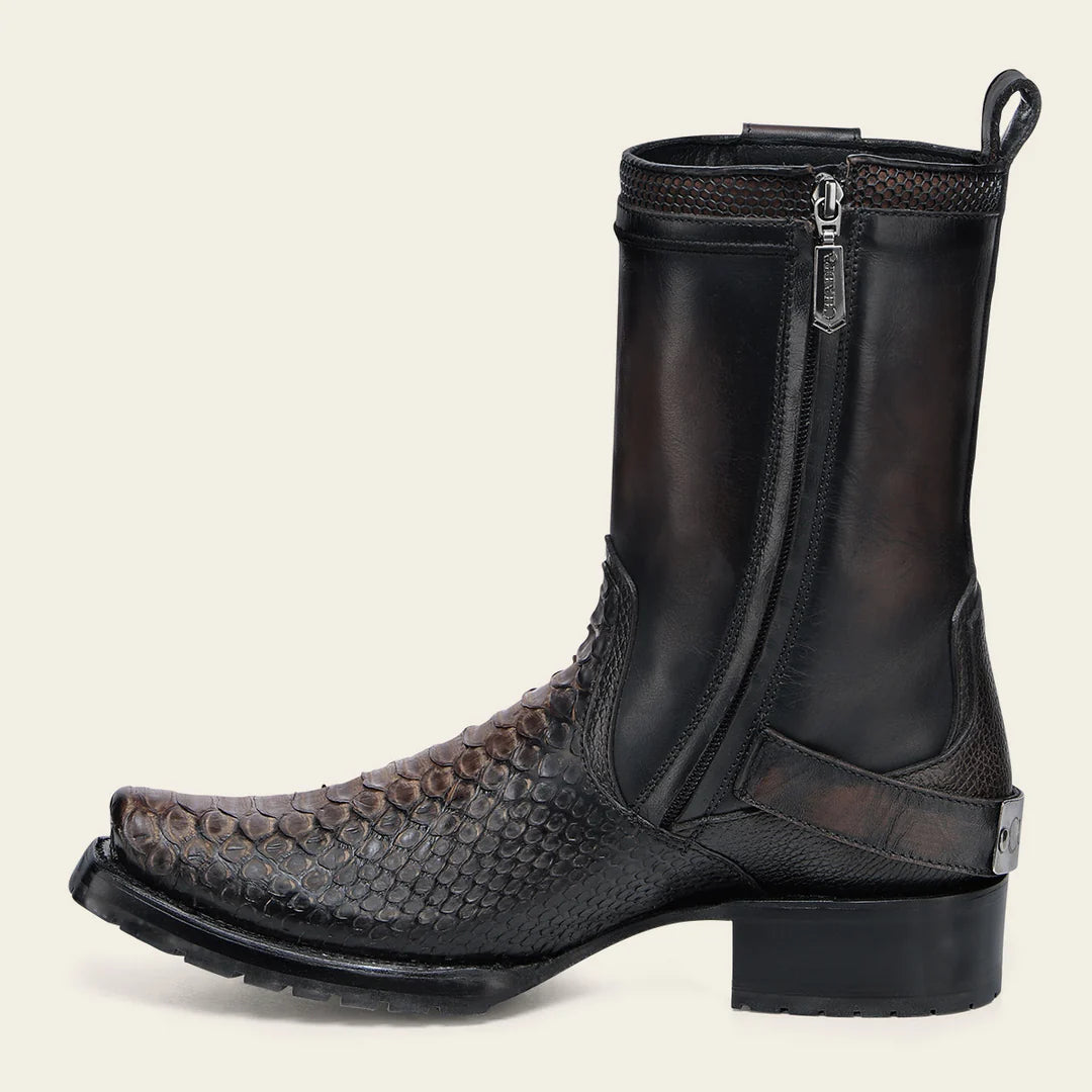 1J3RPH - Cuadra chocolate western cowboy python skin boots for men