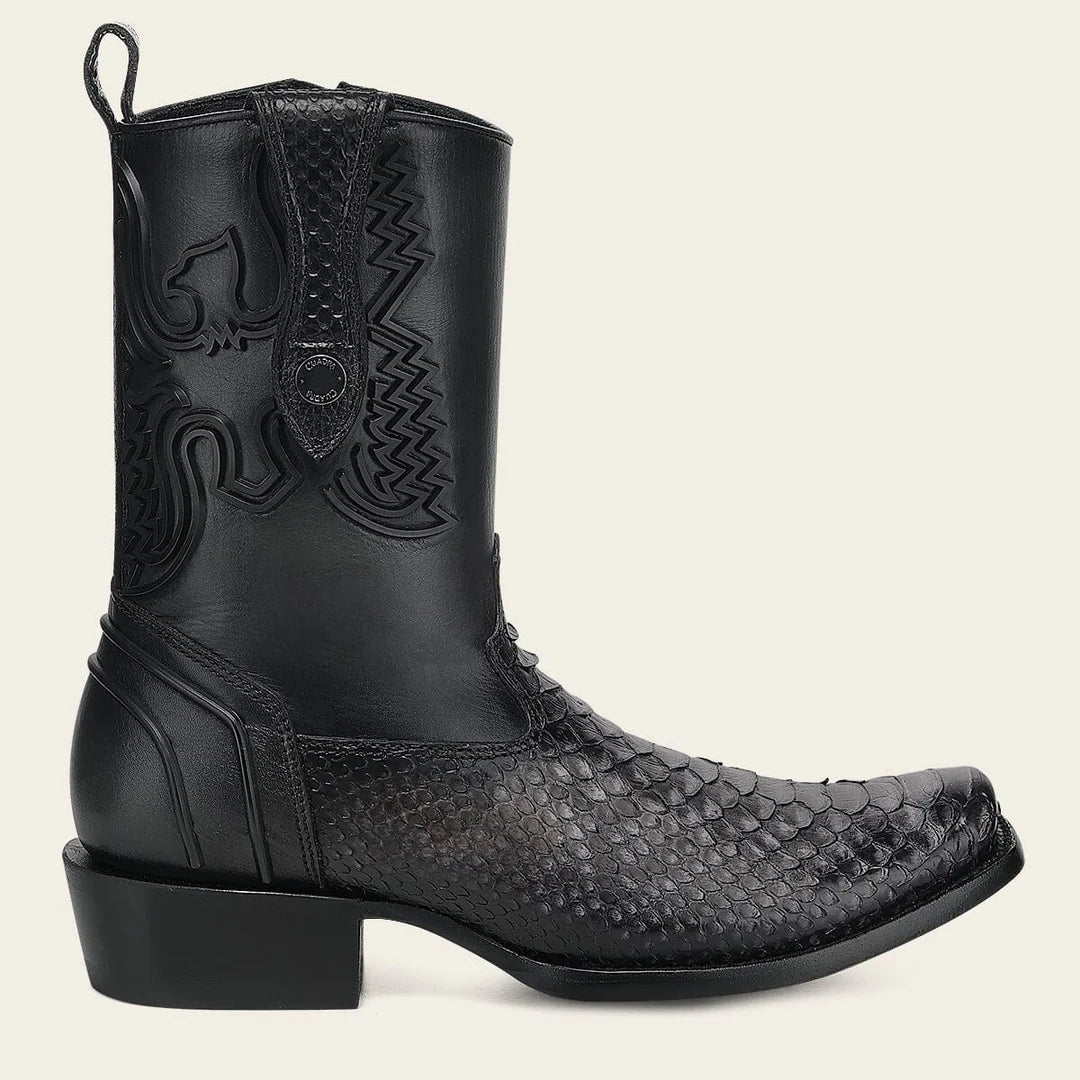 1J3TPH - Cuadra Gray Western Cowboy Python Skin Boots for Men