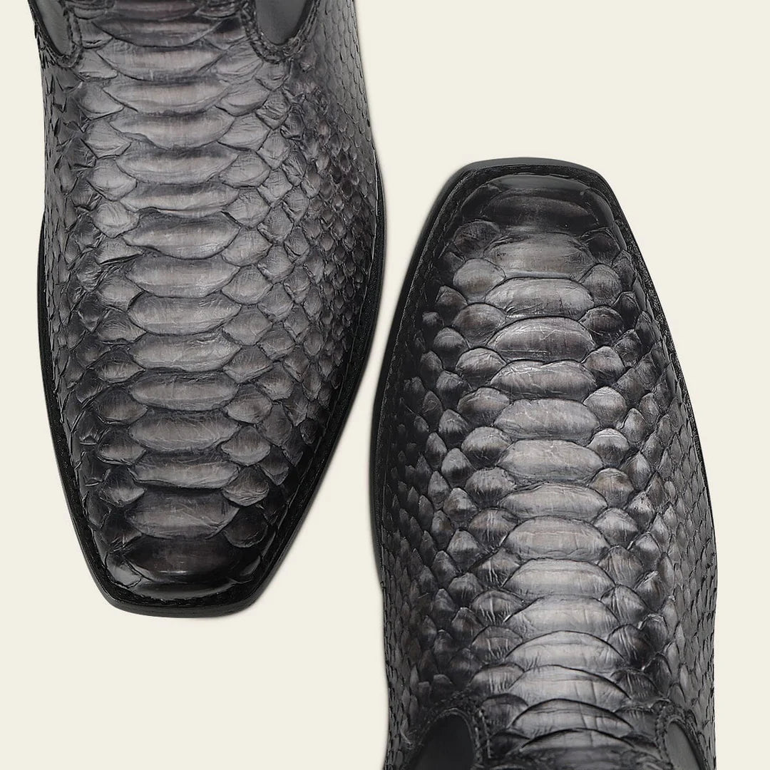 1J3TPH - Cuadra Gray Western Cowboy Python Skin Boots for Men