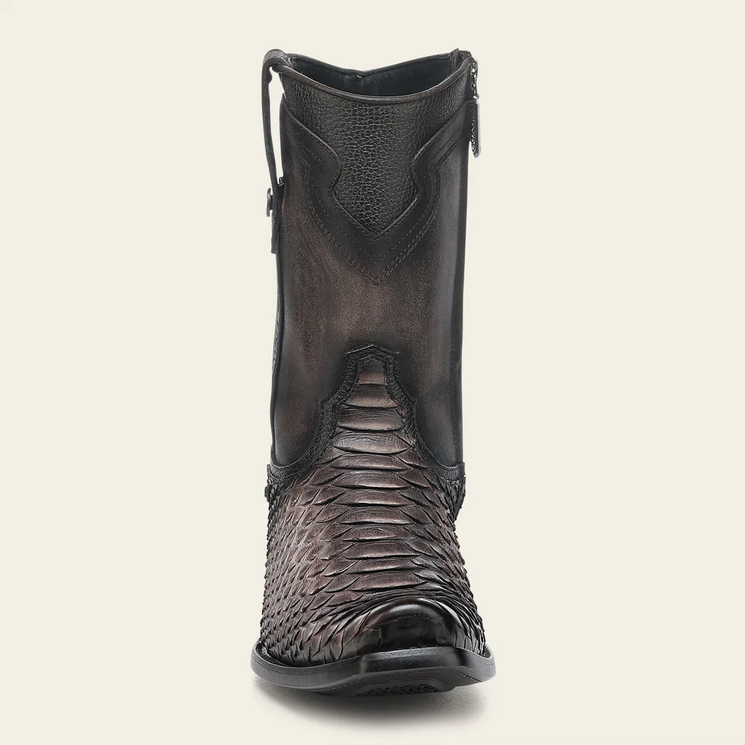 1J3UPH - Cuadra chocolate western cowboy python skin boots for men