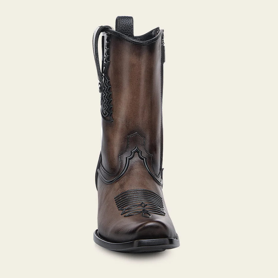 1J3VRS - Cuadra Brown Dress Cowboy Cowhide Leather Boots for Men