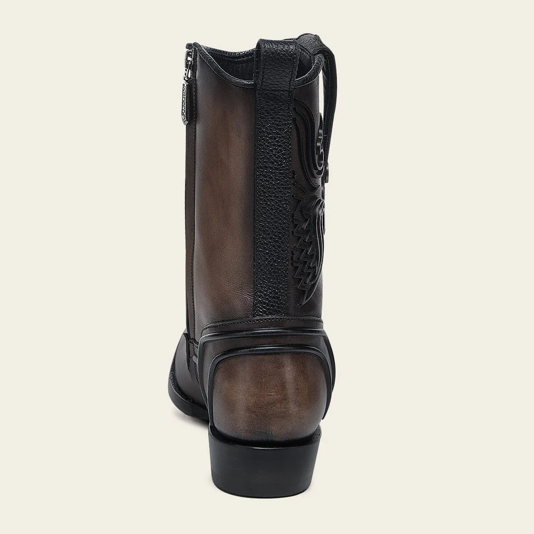 1J3VRS - Cuadra Brown Dress Cowboy Cowhide Leather Boots for Men