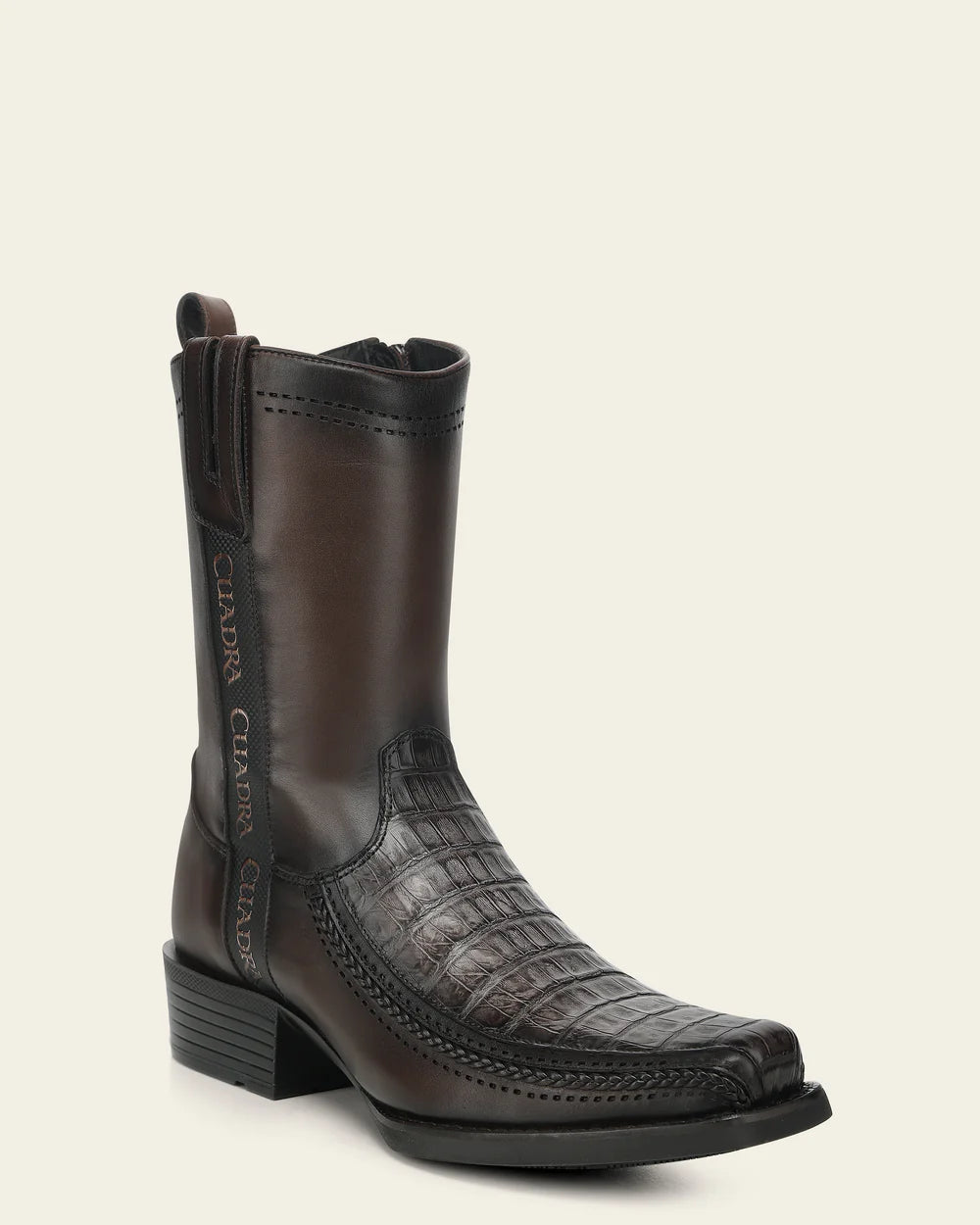 1J4JFY - Cuadra gray dress cowboy fuscus zip ankle boots for men