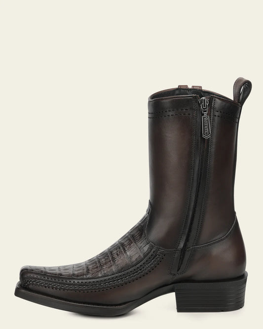 1J4JFY - Cuadra Gray Dress Cowboy Fuscus Zip Ankle Boots for Men