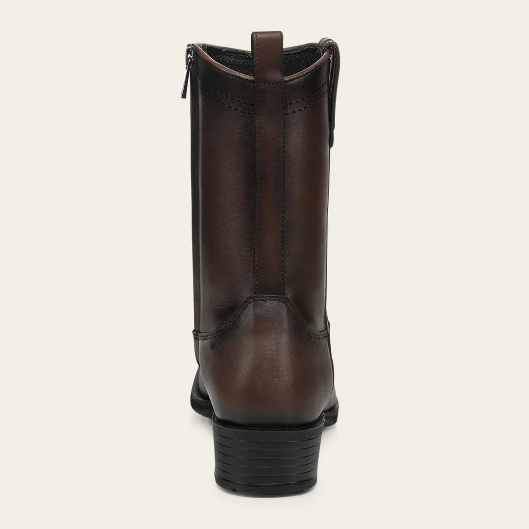 1J4JMA - Cuadra Chocolate Dress Cowboy Stingray Leather Zip Ankle