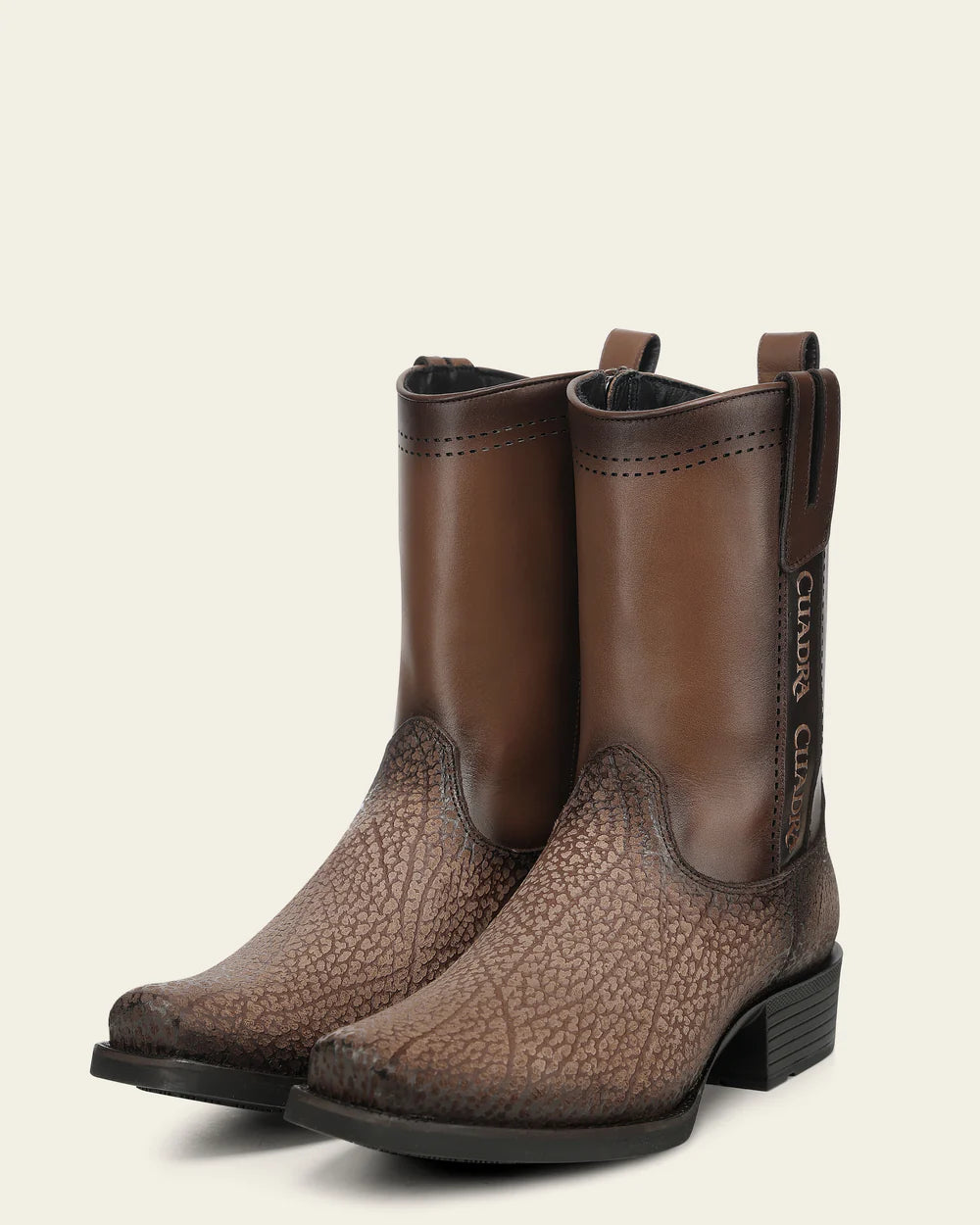 1J4KBN - Cuadra Honey Dress Cowboy Bison Leather Boots for Men