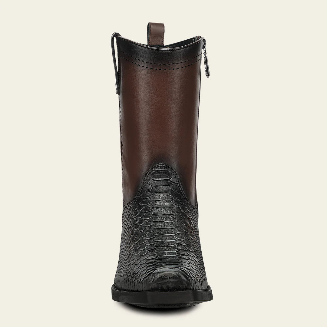 1J4KPH - Cuadra chocolate western cowboy python skin boots for men